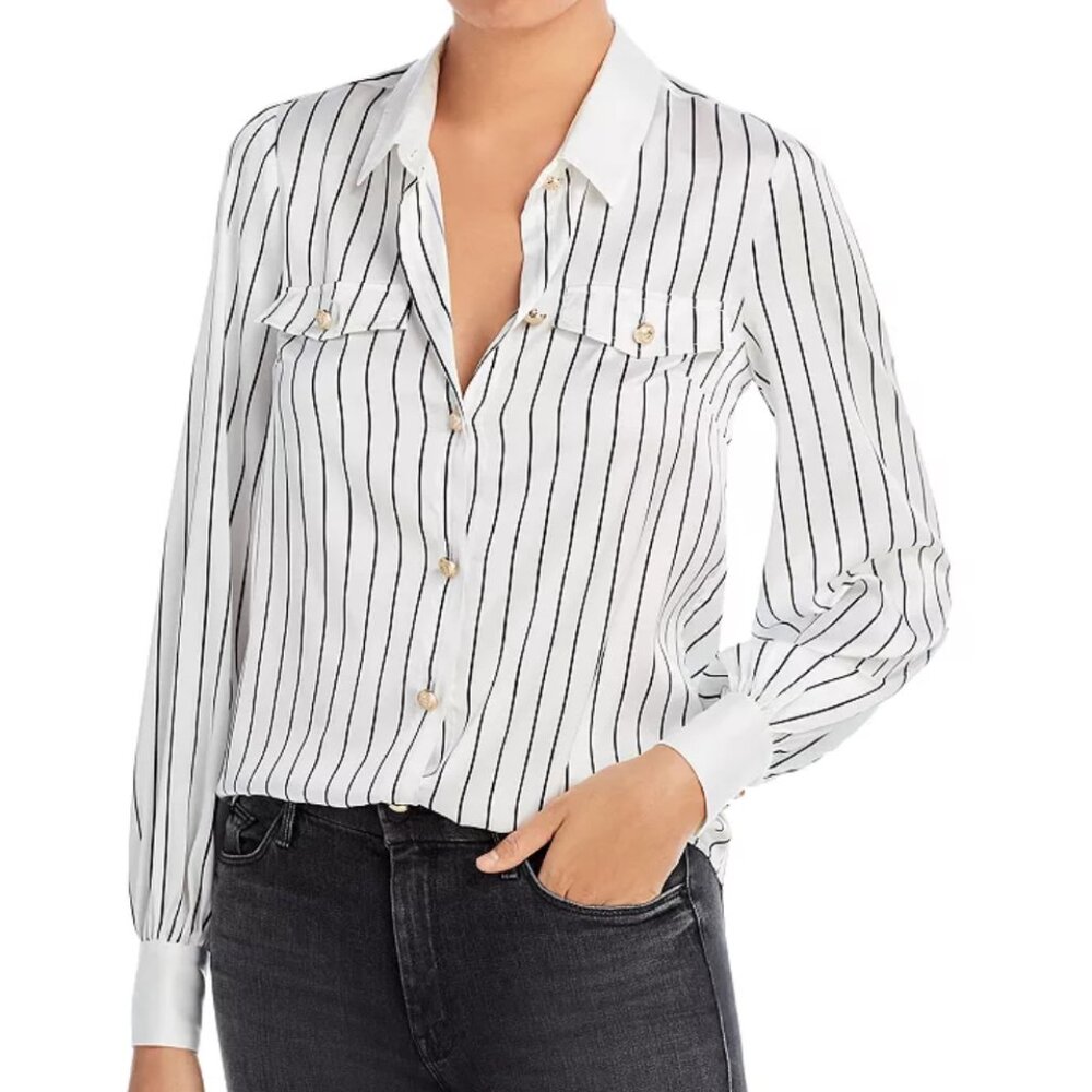 Generation Love Lennox Pinstriped Blouse - Size S
